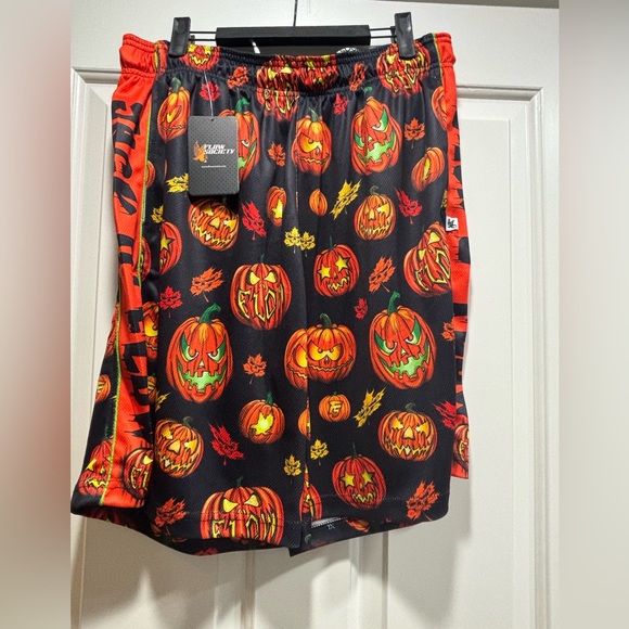 Halloween Pumpkin Print Men's Shorts - Picture 1 of 2